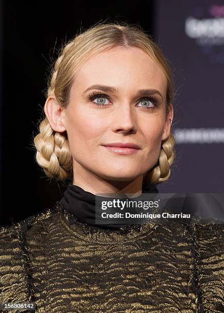 Diane Kruger attends the switching on of the Christmas lights along the Champs Elysees on November 21, 2012 in Paris, France.