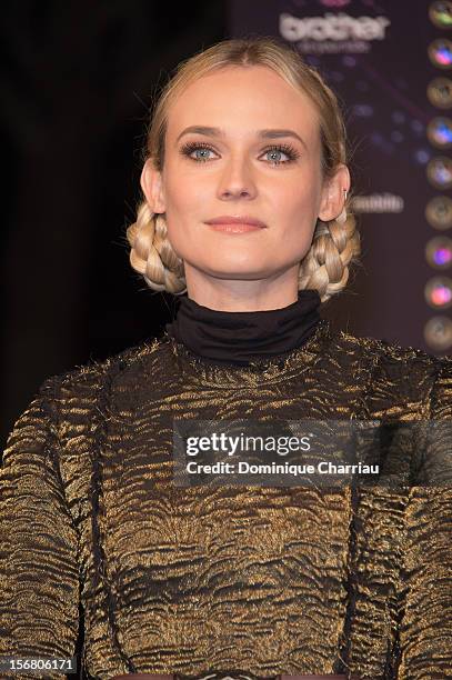 Diane Kruger attends the switching on of the Christmas lights along the Champs Elysees on November 21, 2012 in Paris, France.