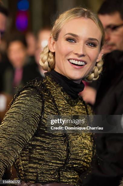 Diane Kruger attends the switching on of the Christmas lights along the Champs Elysees on November 21, 2012 in Paris, France.