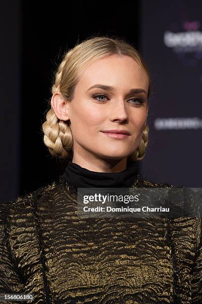 Diane Kruger attends the switching on of the Christmas lights along the Champs Elysees on November 21, 2012 in Paris, France.