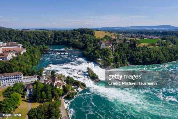 swiss rhine falls - river rhine stock pictures, royalty-free photos & images