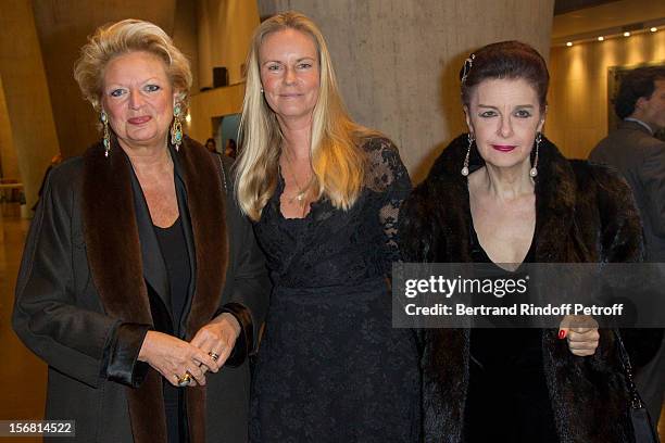 Princess Beatrice of Bourbon Sicily, Princess Constance of Bourbon Parma and Princess Nessrine Toussoun of Egypt attend Placido Domingo's induction...