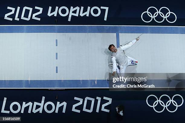 Walkley Sport Category Finalist - London 2012 - An Overview, set of 5 images on November 22, 2012 in Singapore. Image Caption: Andrea Baldini of...