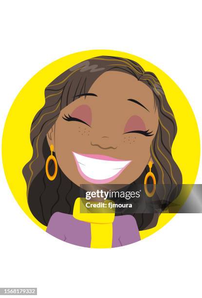 stockillustraties, clipart, cartoons en iconen met menina negra - menina