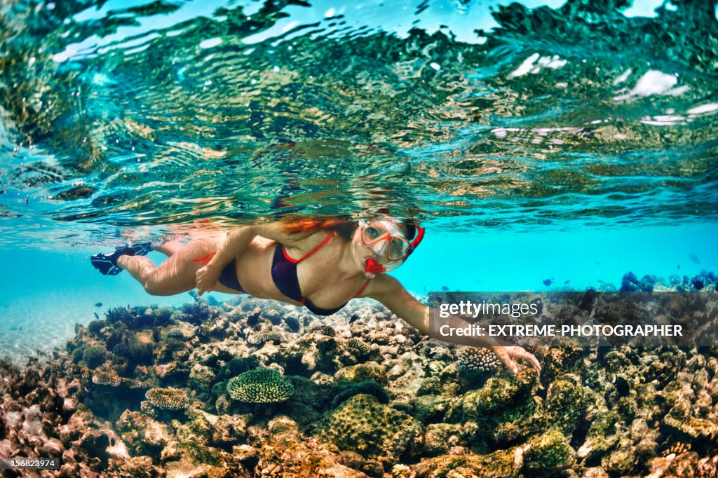 Snorkeling woman