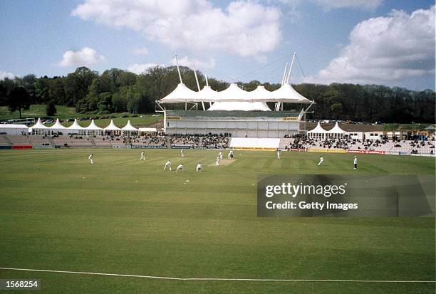 Hampshire take on Surrey in the Benson & Hedges Cup in their first match at their new home, The Hampshire Rose Bowl at West End, Southampton....