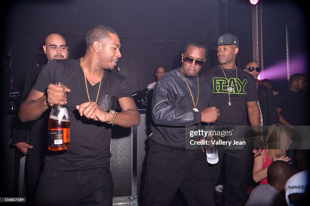 Red Cafe and P. Diddy celebrate Thanksgiving at Bamboo Miami on... News