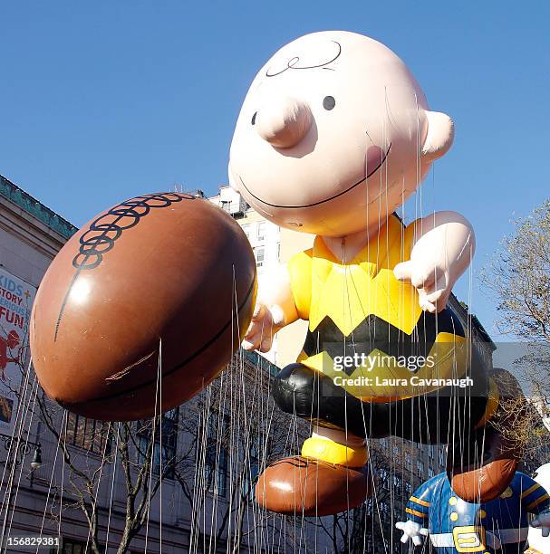 Charlie Brown balloon floats at the 86th Annual Macy's Thanksgiving Day Parade on November 22, 2012 in New York City.