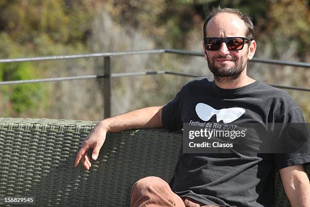 Carlos Reygadas poses during a press conference of the movie Post Tenebras Lux on November 20, 2012 in Mexico City, Mexico.