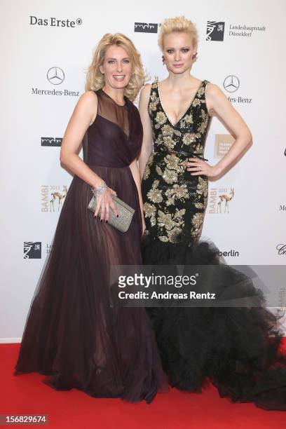 Maria Furtwaengler and Franziska Knuppe attend the ''BAMBI Awards 2012' at the Stadthalle Duesseldorf on November 22, 2012 in Duesseldorf, Germany.