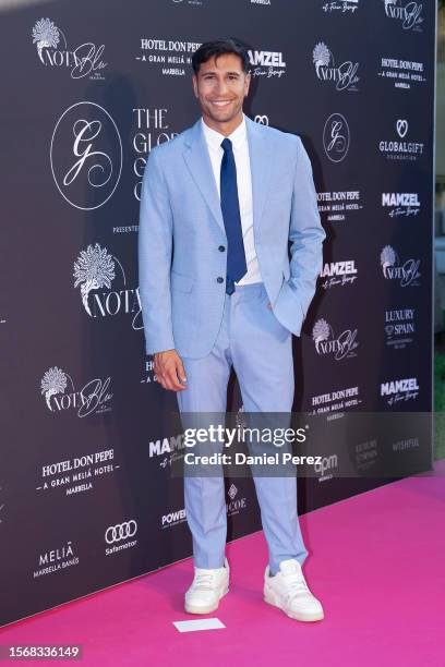 Gianmarco Onestini attends the Global Gift Gala Red Carpet at Hotel Don Pepe on July 24, 2023 in Marbella, Spain.