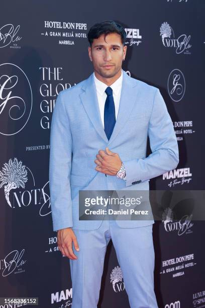 Gianmarco Onestini attends the Global Gift Gala Red Carpet at Hotel Don Pepe on July 24, 2023 in Marbella, Spain.