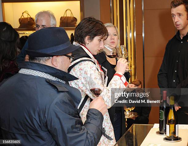 Tuscan Wines from Tenuta di San Fabiano are served during 'Tod's Vendanges on Bond' at the Tod's Bond Street Boutique on November 22, 2012 in London,...