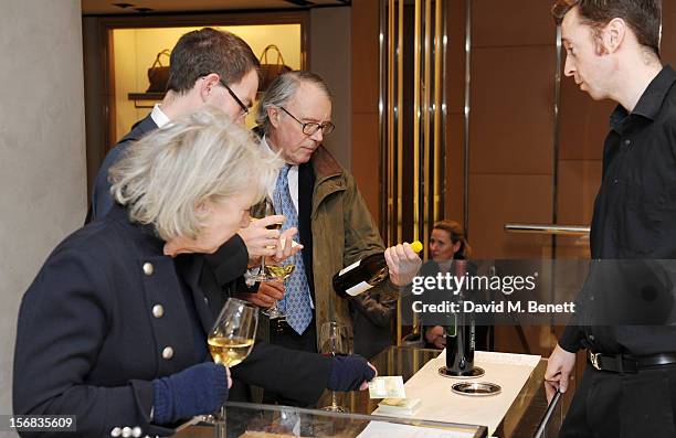 Tuscan Wines from Tenuta di San Fabiano are served duringattends 'Tod's Vendanges on Bond' at the Tod's Bond Street Boutique on November 22, 2012 in...