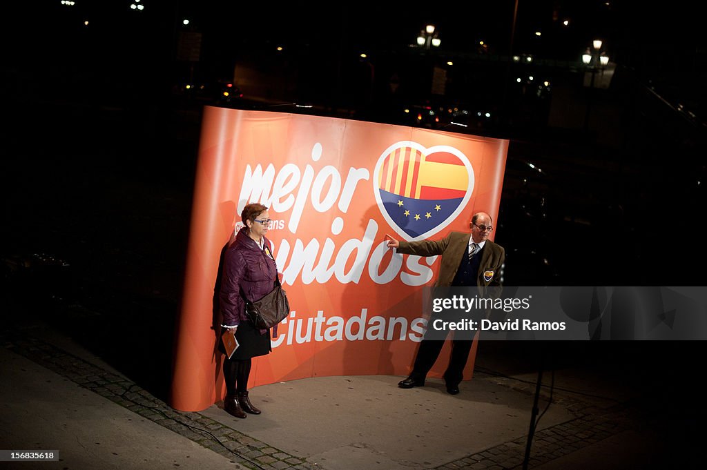 Albert Rivera Campaigns In Barcelona