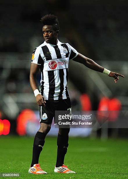 Newcastle player Gael Bigirimana in action during the UEFA Europa League Group match between Newcastle United FC and CS Maritimo at St James' Park on...