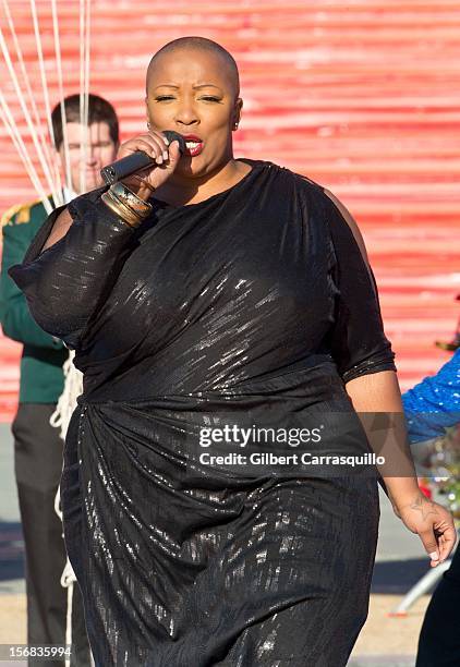 Singer Frenchie Davis attends the 93rd annual Dunkin' Donuts Thanksgiving Day Parade on November 22, 2012 in Philadelphia, Pennsylvania.