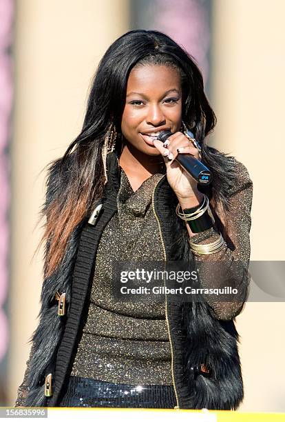 Actress/singer Coco Jones attends the 93rd annual Dunkin' Donuts Thanksgiving Day Parade on November 22, 2012 in Philadelphia, Pennsylvania.