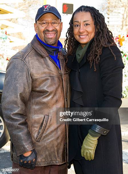 Philadelphia Mayor and president of the United States Conference of Mayors Michael Nutter and wife Lisa Nutter attend the 93rd annual Dunkin' Donuts...