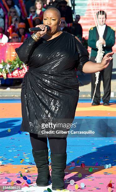Singer Frenchie Davis attends the 93rd annual Dunkin' Donuts Thanksgiving Day Parade on November 22, 2012 in Philadelphia, Pennsylvania.
