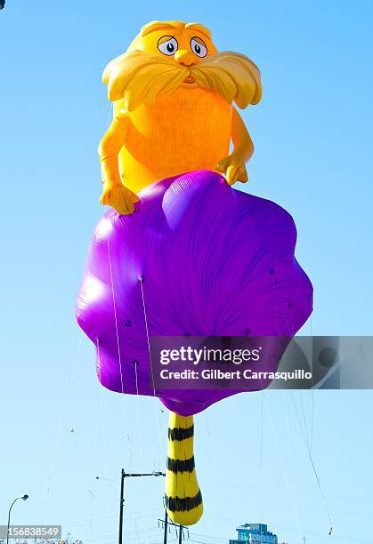 The Lorax balloon at the 93rd annual Dunkin' Donuts Thanksgiving Day Parade on November 22, 2012 in Philadelphia, Pennsylvania.