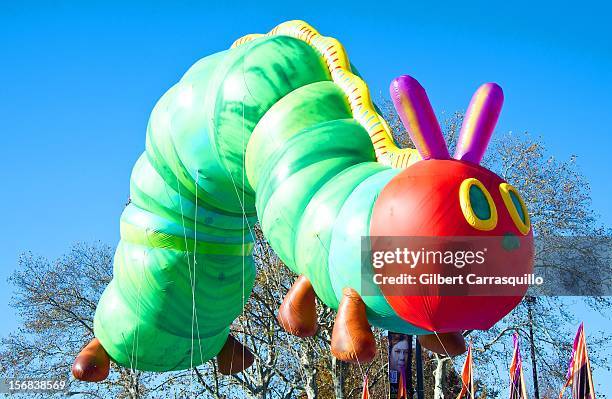 The Very Hungry Caterpillar balloon at the 93rd annual Dunkin' Donuts Thanksgiving Day Parade on November 22, 2012 in Philadelphia, Pennsylvania.