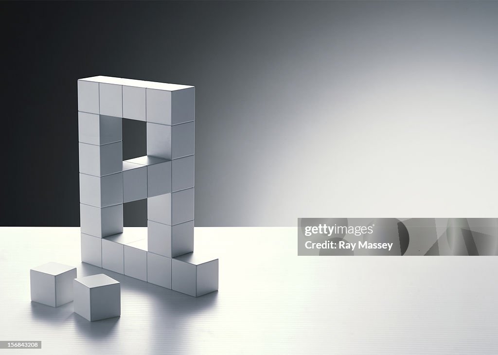 Cubes forming letter A