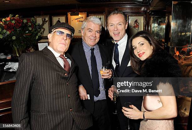 Tim Banks, Gary Kemp an Lauren Kemp attend a launch hosted by The Vinyl Factory of Bryan Ferry's new album 'The Jazz Age' at Annabelson November 22,...