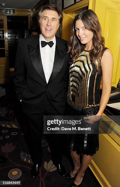 Bryan Ferry and Amanda Sheppard attends the launch of Bryan Ferry's new album 'The Jazz Age' at Annabels on November 22, 2012 in London, England.