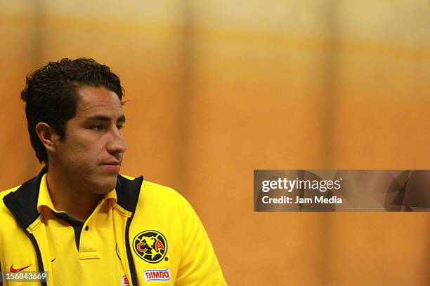 Efrain Juarez of America during a semifinal match between America and Toluca as part of the Apertura 2012 Liga MX at Azteca Stadium on November 22,...