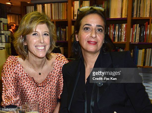 Journalist Soline Delos and architect India Mahdavi attend 'Home' India Madhavi and Soline Delos Book Launch at Musee Arts Decoratif Bookshop on...