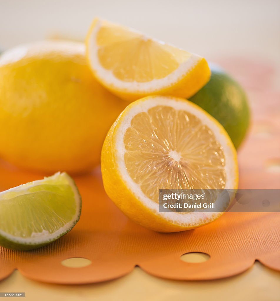 Studio shot of lemons