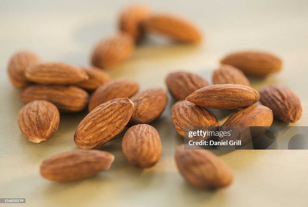 Studio Shot of almonds