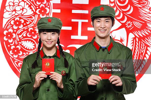 young couple in uniform - life after stroke awards 2011 ストックフォトと画像