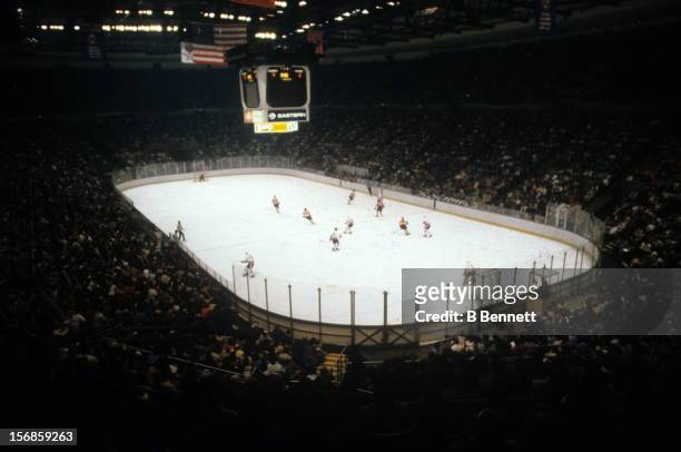 General view of the Philadelphia Flyers and the New York Islanders game on March 25, 1980 at the Nassau Coliseum in Uniondale, New York.