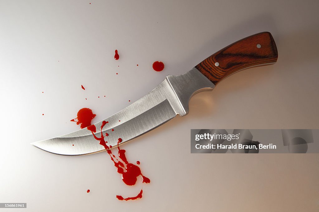 Knife and blood