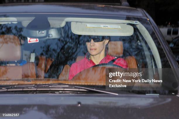 Paula Broadwell prepares to drop off her two children at school on Monday, November 19, 2012 in Charlotte, North Carolina.