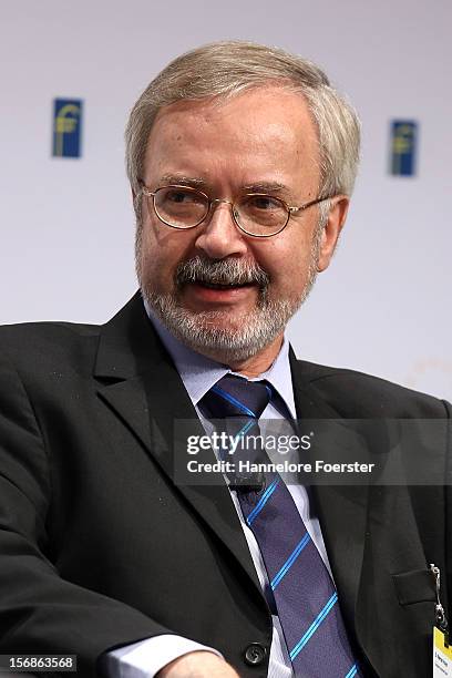 Werner Hoyer, president European Investment Bank, attends the European Banking Congress on November 23, 2012 in Frankfurt, Germany. Bankers from...