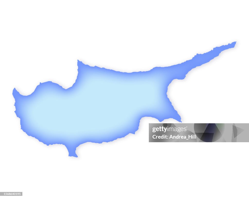 Cyprus Map Icon Blue Cyprus Soft Blue Vector Map Illustration High-Res Vector Graphic ...