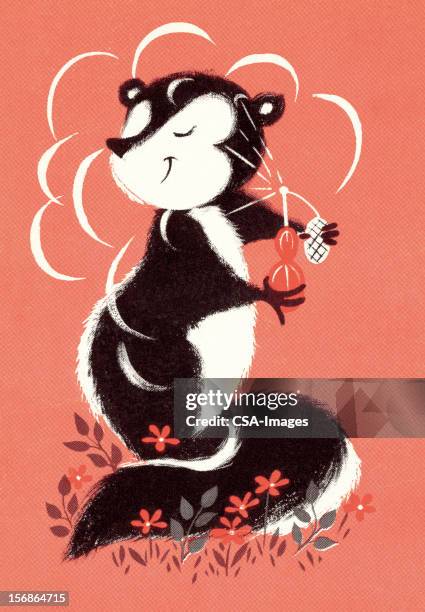skunk - funny skunk stock illustrations