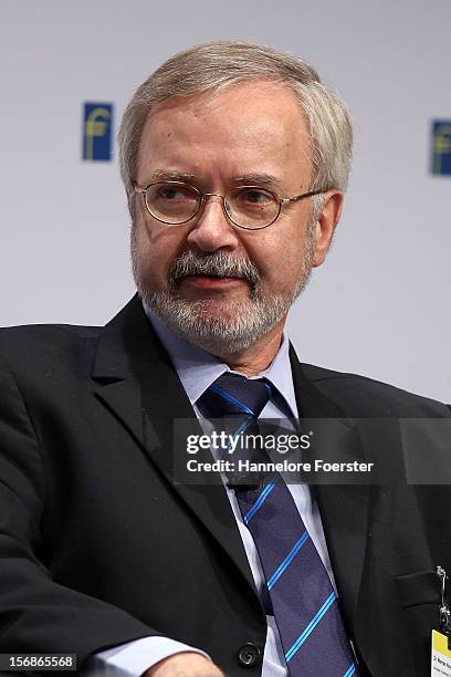 Werner Hoyer, president European Investment Bank, attends the European Banking Congress on November 23, 2012 in Frankfurt, Germany. Bankers from...