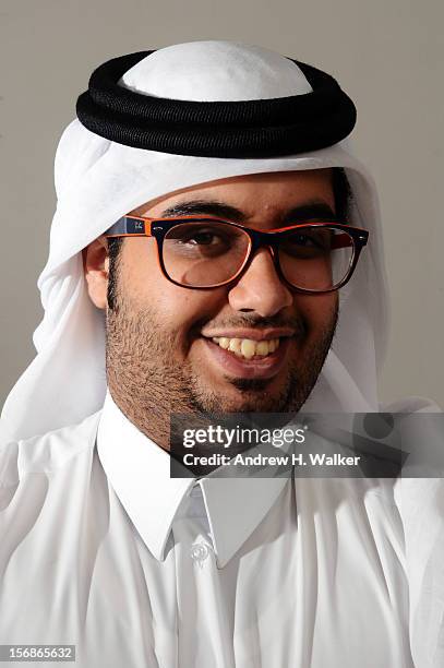 Ali Al-Anssari poses for a portrait during the 2012 Doha Tribeca Film Festival at AL Najada Hotel on November 23, 2012 in Doha, Qatar.