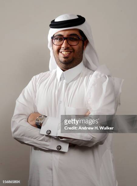 Ali Al-Anssari poses for a portrait during the 2012 Doha Tribeca Film Festival at AL Najada Hotel on November 23, 2012 in Doha, Qatar.