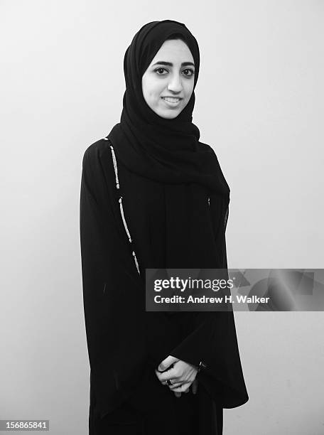 Sara Al-Saadi poses for a portrait during the 2012 Doha Tribeca Film Festival at AL Najada Hotel on November 23, 2012 in Doha, Qatar.