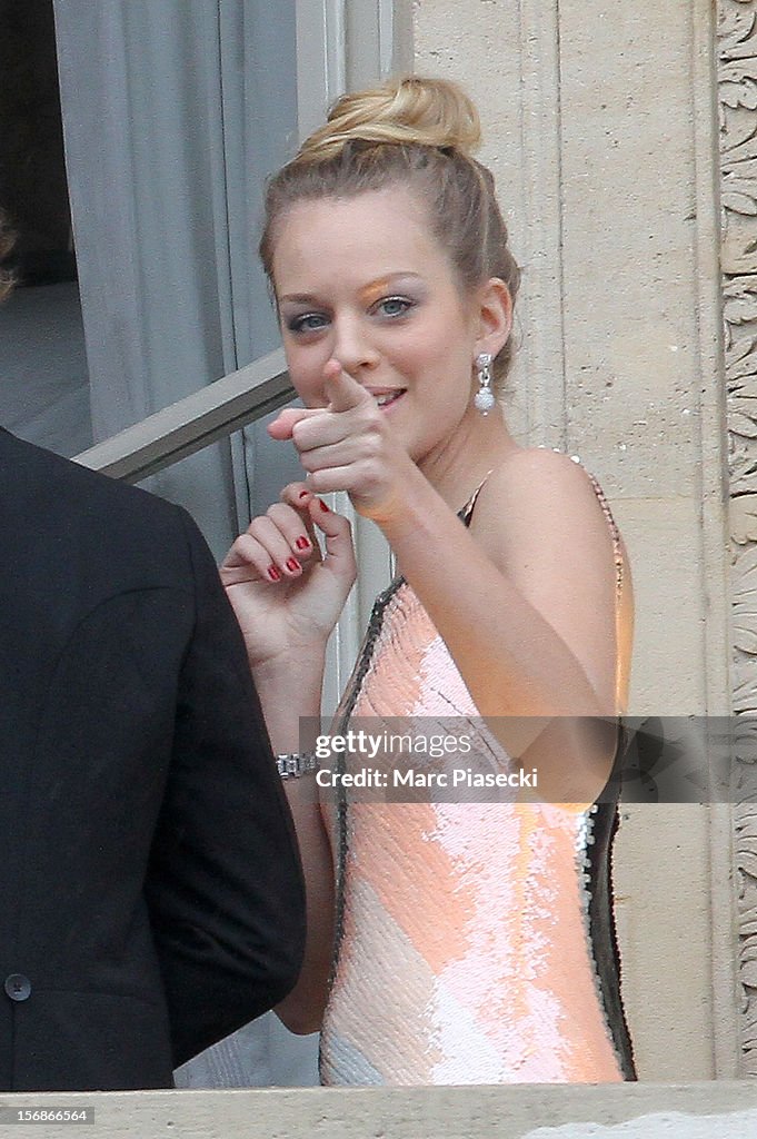 Shanna Besson is seen at Hotel Crillon on November 23, 2012 in Paris ...