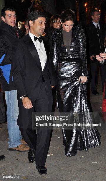 Francisco Rivera and Lourdes Montes arrive at Marie Claire Prix de la Moda Awards 2012 on November 22, 2012 in Madrid, Spain.