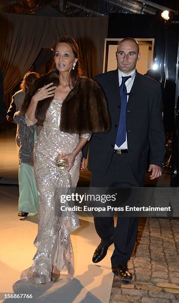 Isabel Preysler arrives at Marie Claire Prix de la Moda Awards 2012 on November 22, 2012 in Madrid, Spain.