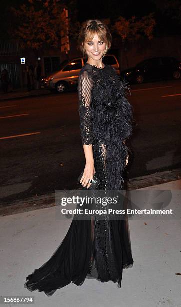 Alba Carrillo arrives at Marie Claire Prix de la Moda Awards 2012 on November 22, 2012 in Madrid, Spain.