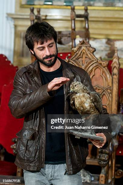 Hugo Silva attends "Las Brujas de Zugarramurdi" on set filming at Palacio del Infante Don Luis on November 23, 2012 in Madrid, Spain.