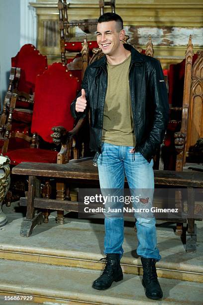 Mario Casas attends "Las Brujas de Zugarramurdi" on set filming at Palacio del Infante Don Luis on November 23, 2012 in Madrid, Spain.